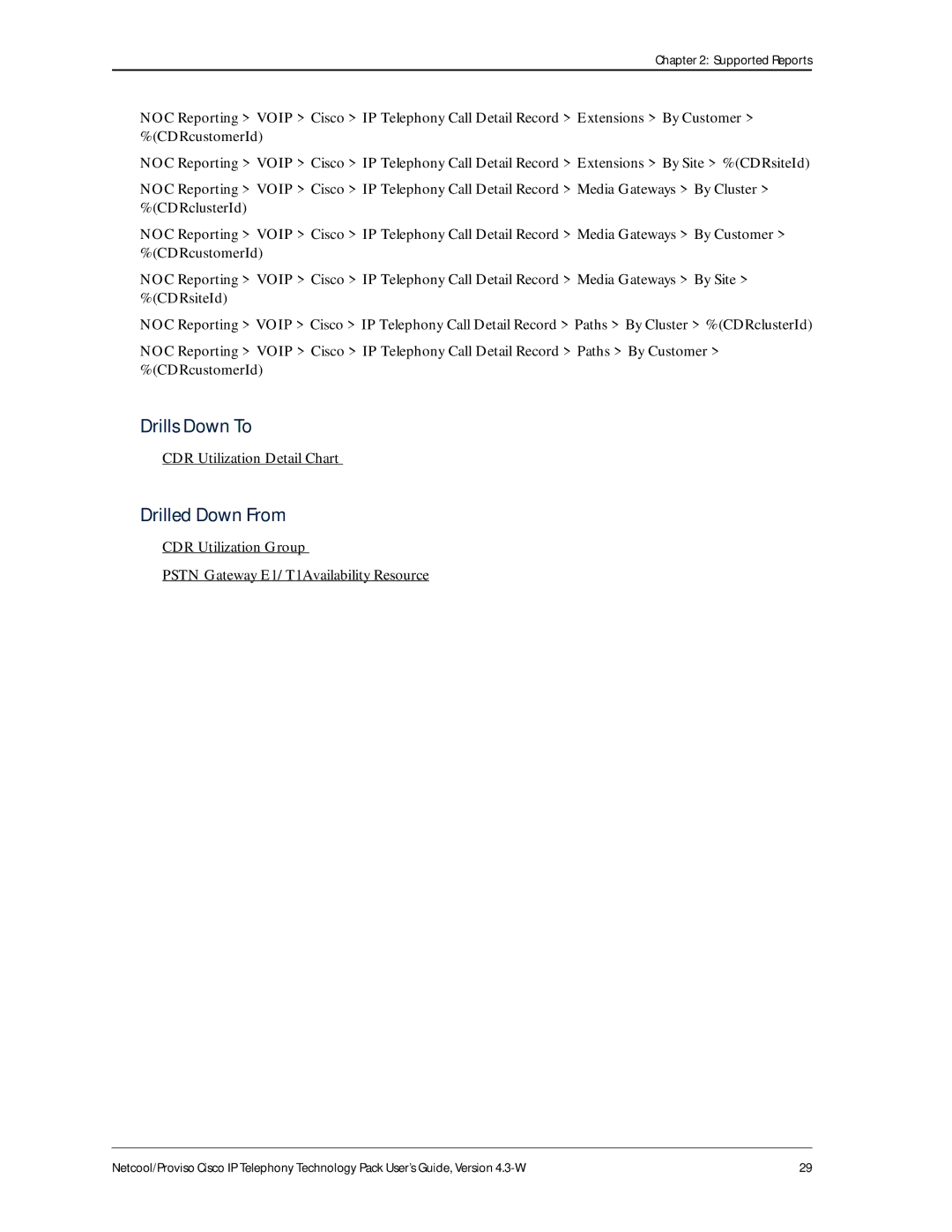 IBM 4.3-W manual CDR Utilization Detail Chart 