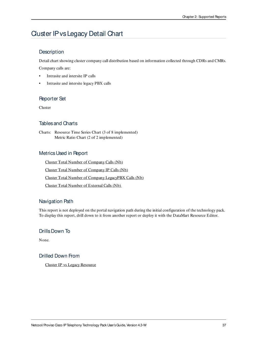 IBM 4.3-W manual Cluster IP vs Legacy Detail Chart, Cluster IP vs Legacy Resource 