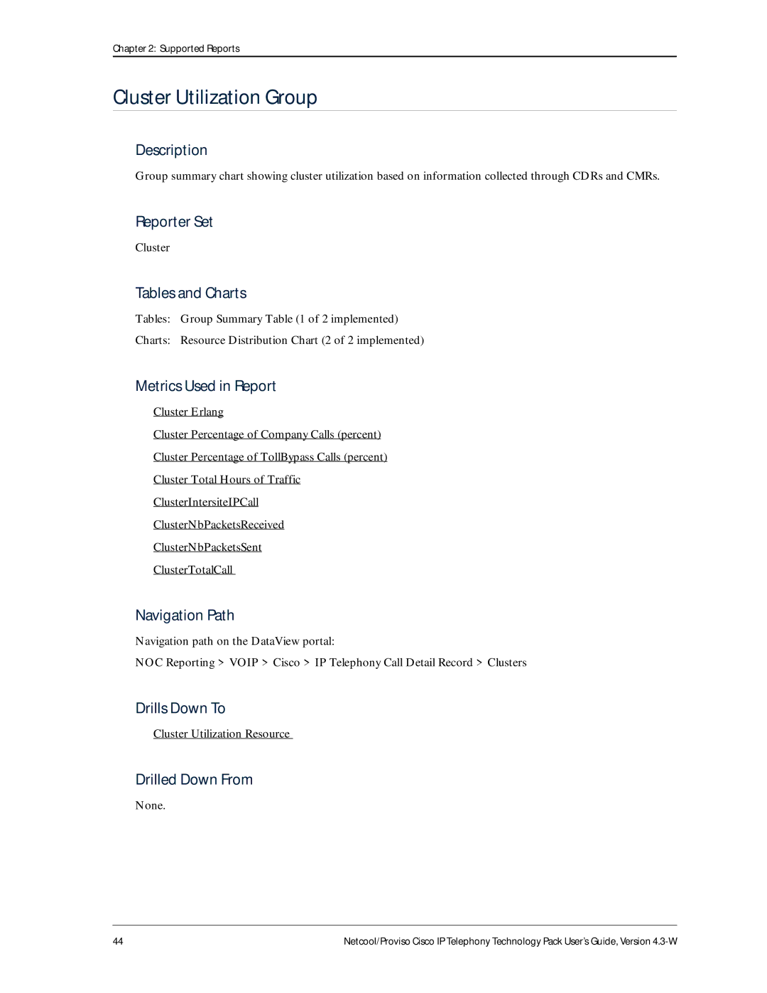 IBM 4.3-W manual Cluster Utilization Group 