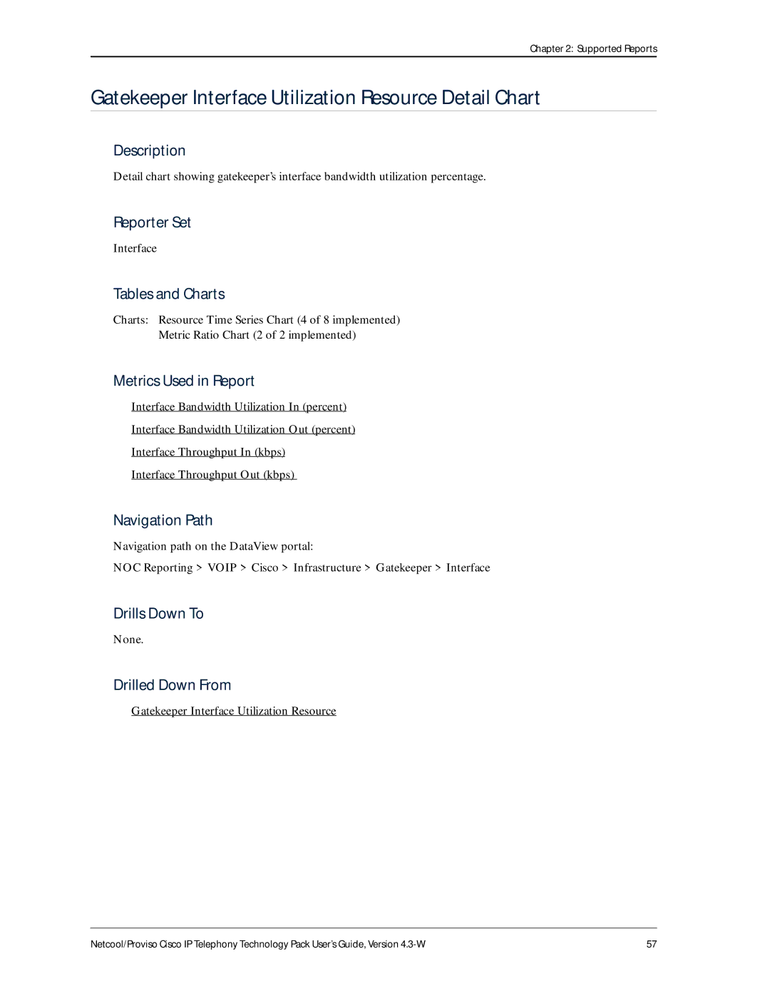 IBM 4.3-W manual Gatekeeper Interface Utilization Resource Detail Chart 