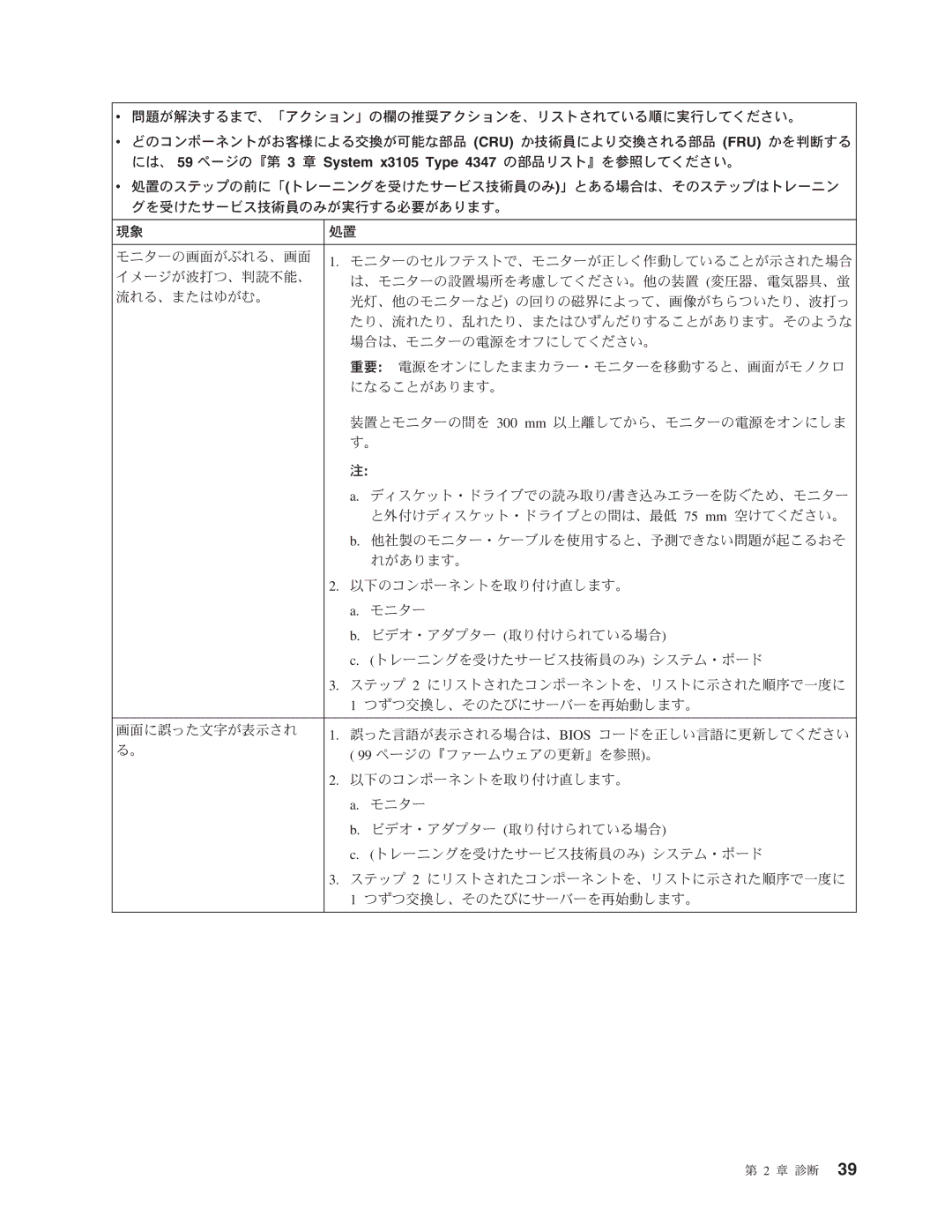 IBM 4347 manual 章 診断 