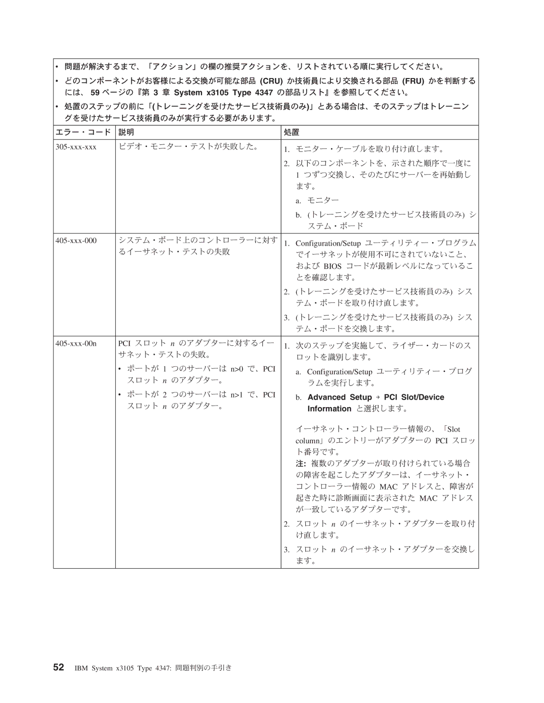 IBM 4347 manual Xxx-00n, 、PCI Configuration/Setup ユーティリティー・プログ, 、Pci 