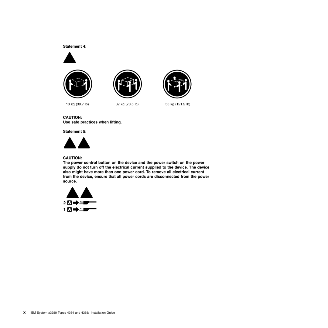 IBM 4365, 4364 manual Statement 