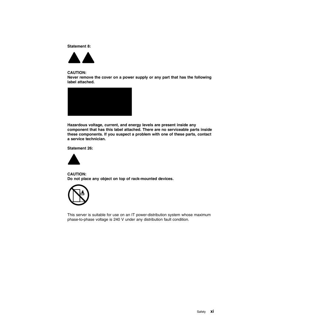 IBM 4364, 4365 manual Safety 