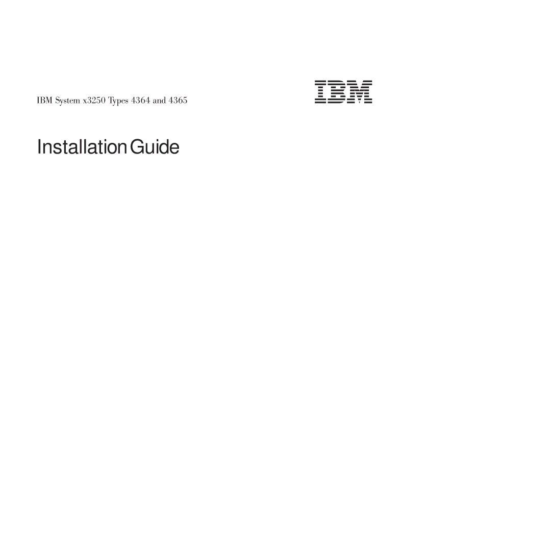 IBM 4364, 4365 manual Installation Guide 