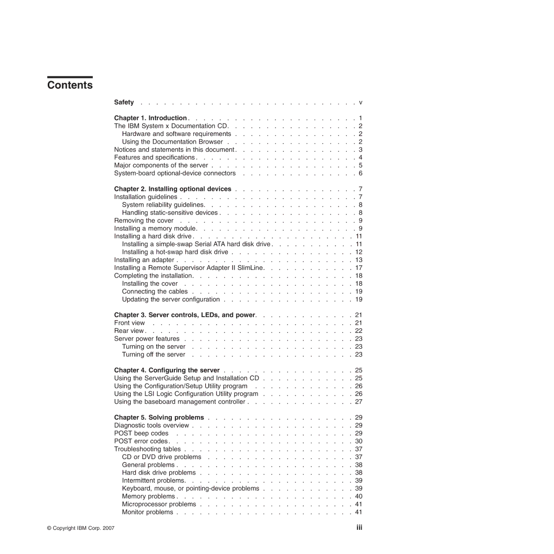 IBM 4364, 4365 manual Contents 