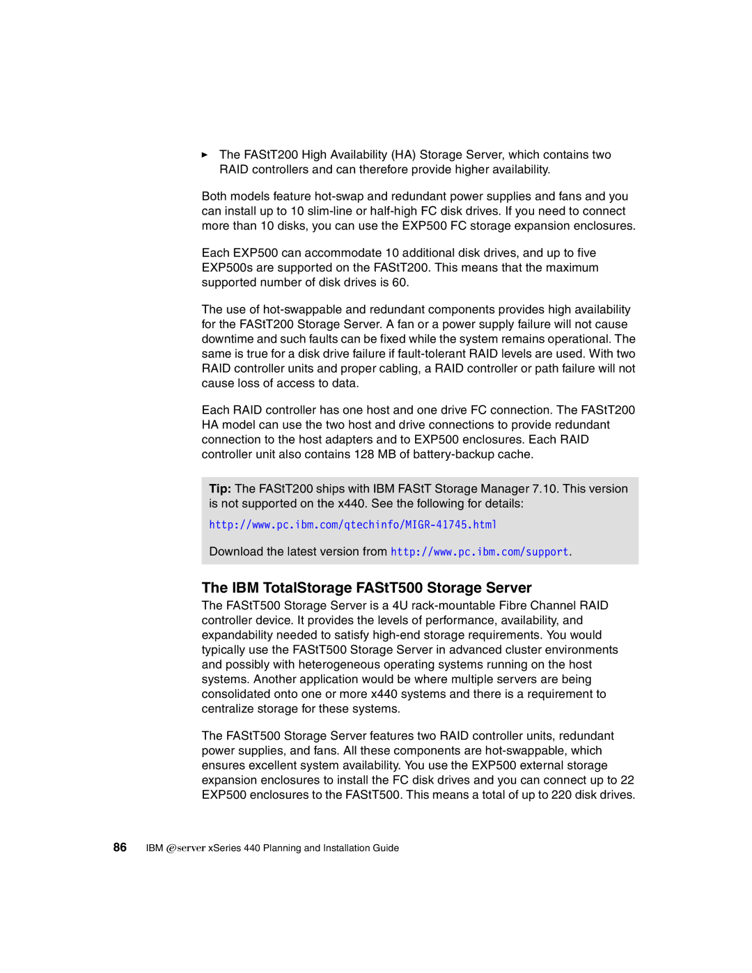 IBM 440 manual IBM TotalStorage FAStT500 Storage Server 