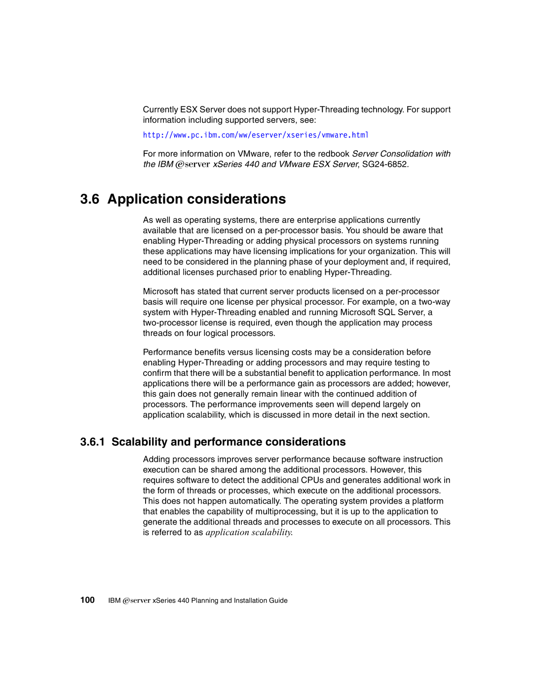 IBM 440 manual Application considerations, Scalability and performance considerations 