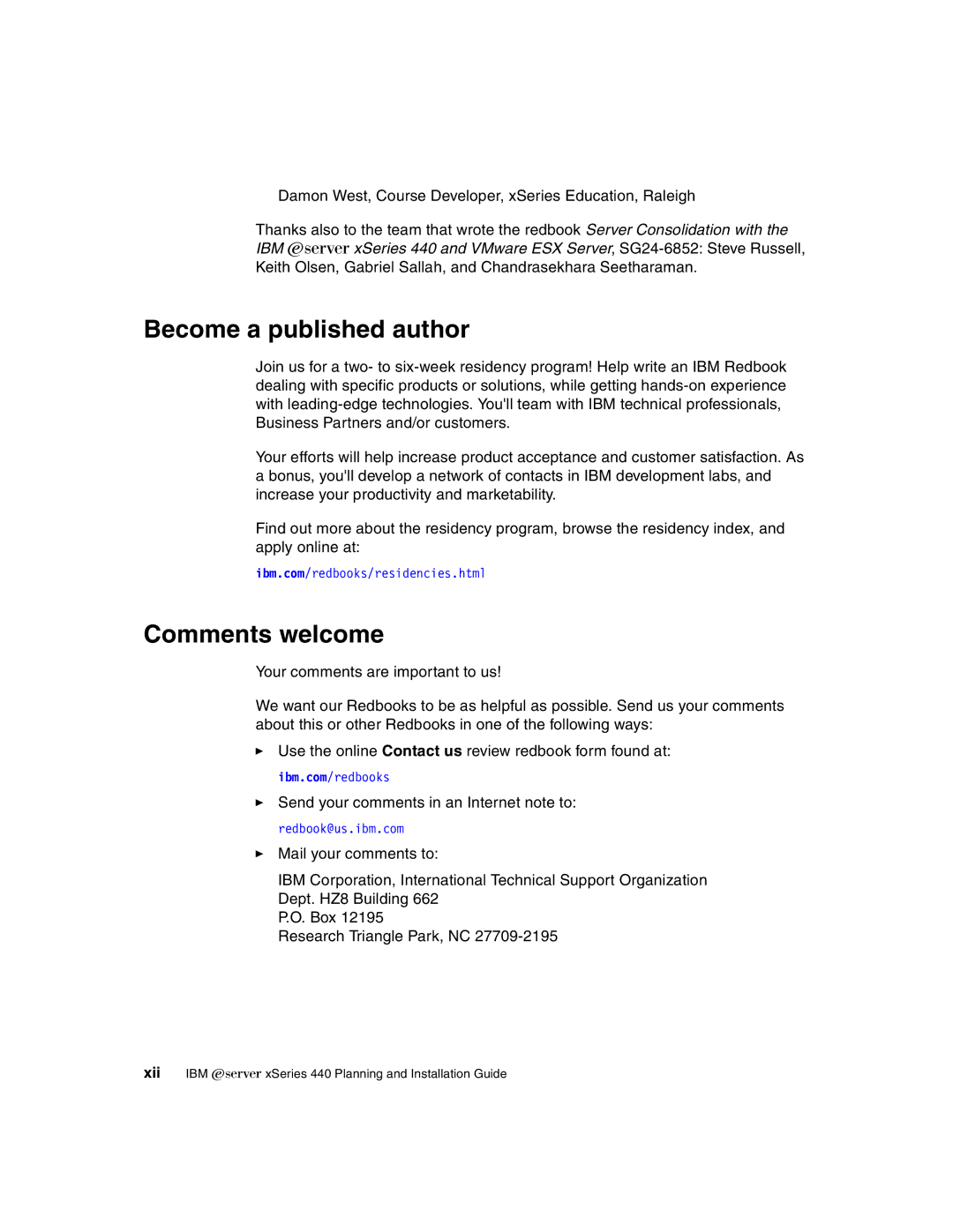 IBM 440 manual Become a published author, Comments welcome 