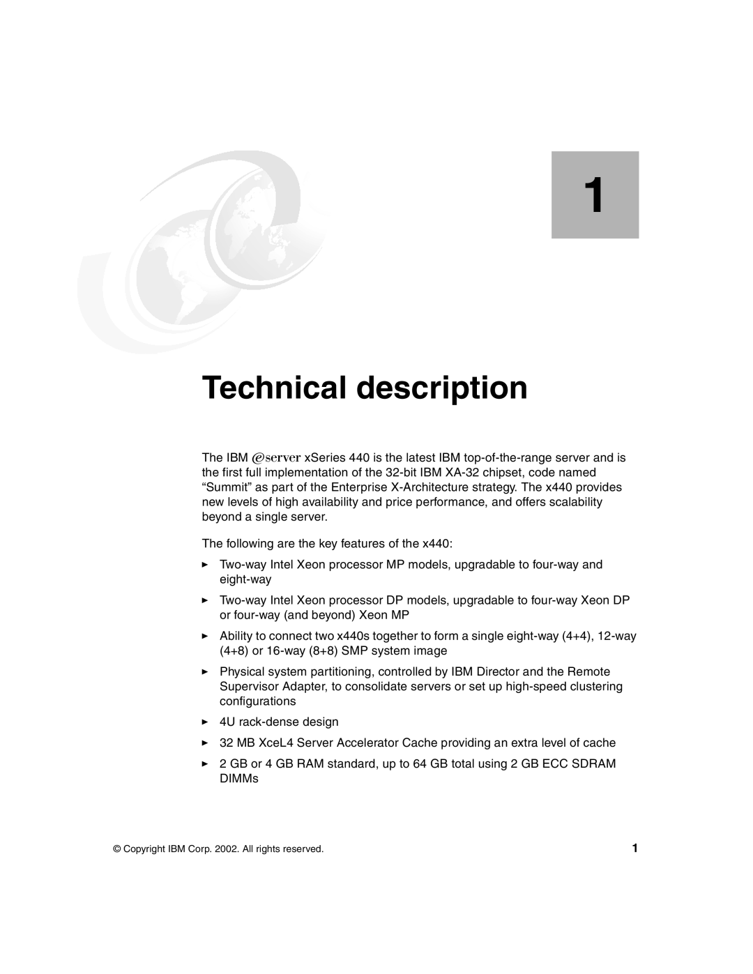 IBM 440 manual Technical description 