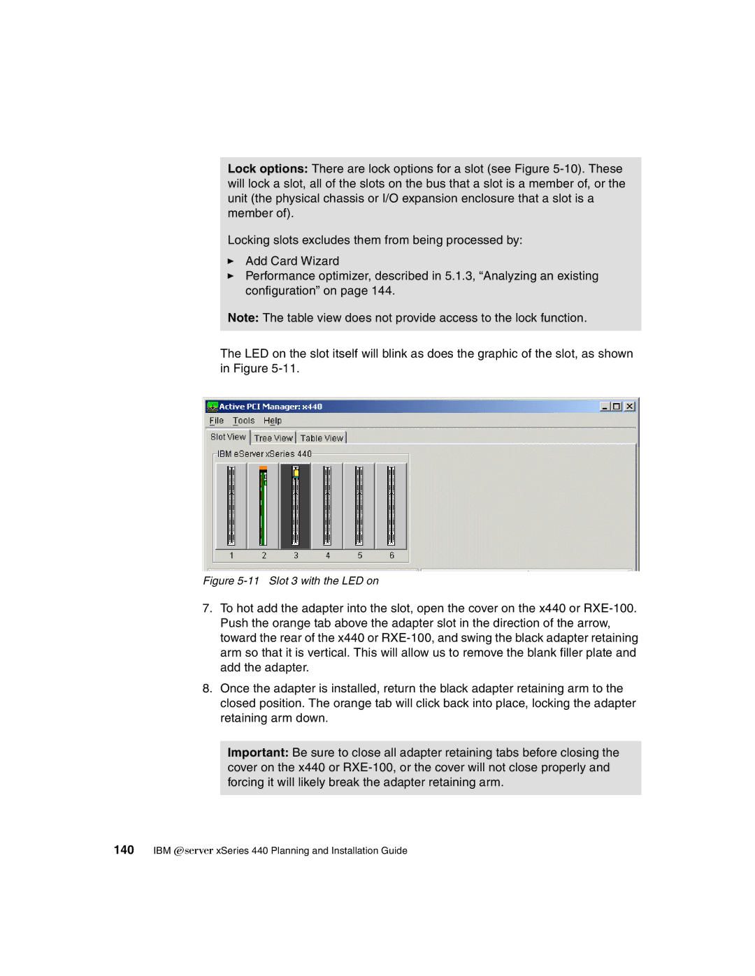 IBM 440 manual Slot 3 with the LED on 