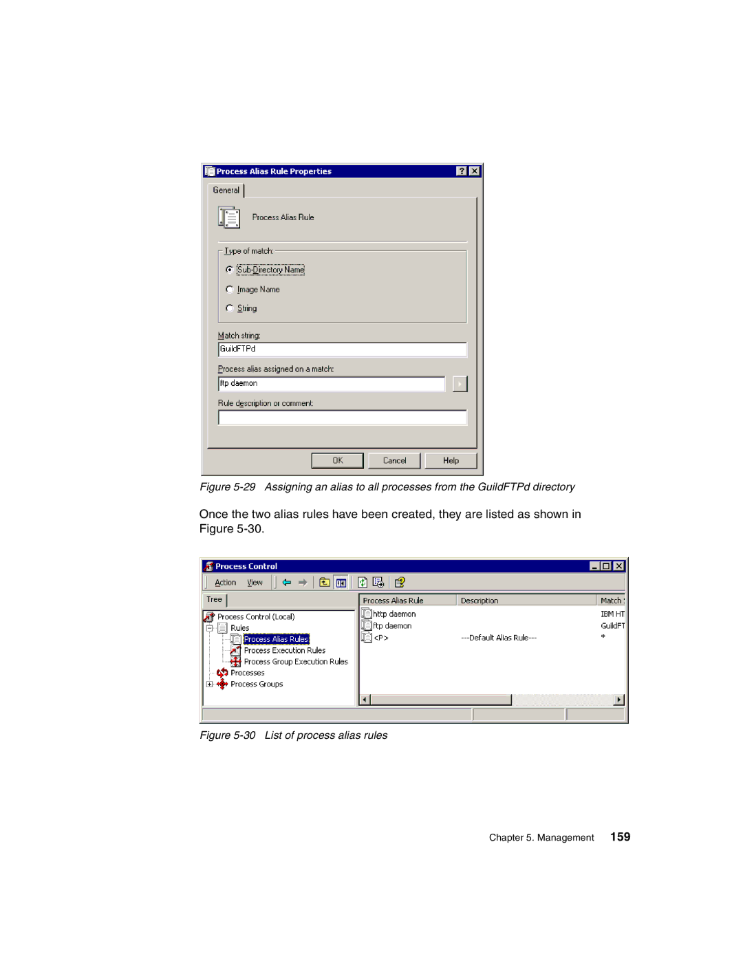 IBM 440 manual List of process alias rules 