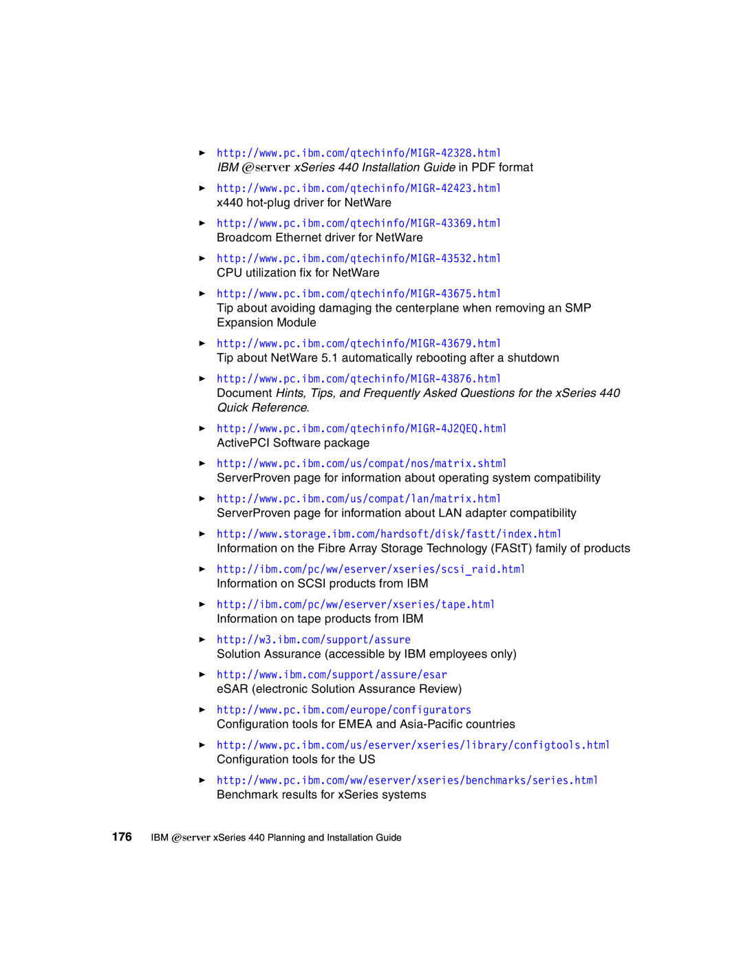 IBM manual IBM xSeries 440 Planning and Installation Guide 