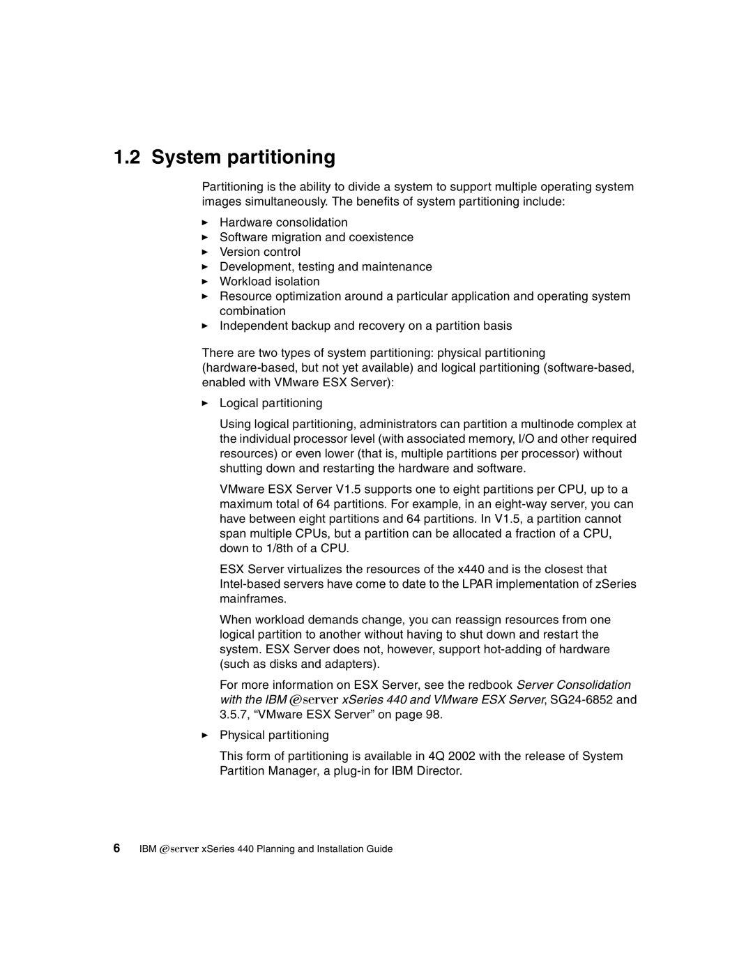 IBM 440 manual System partitioning 