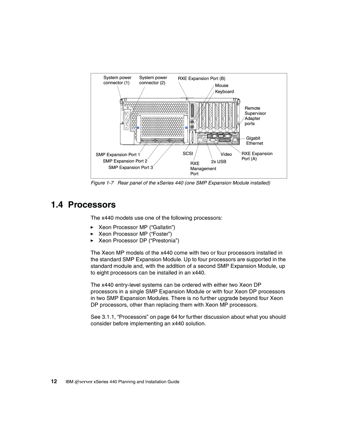 IBM 440 manual Processors 