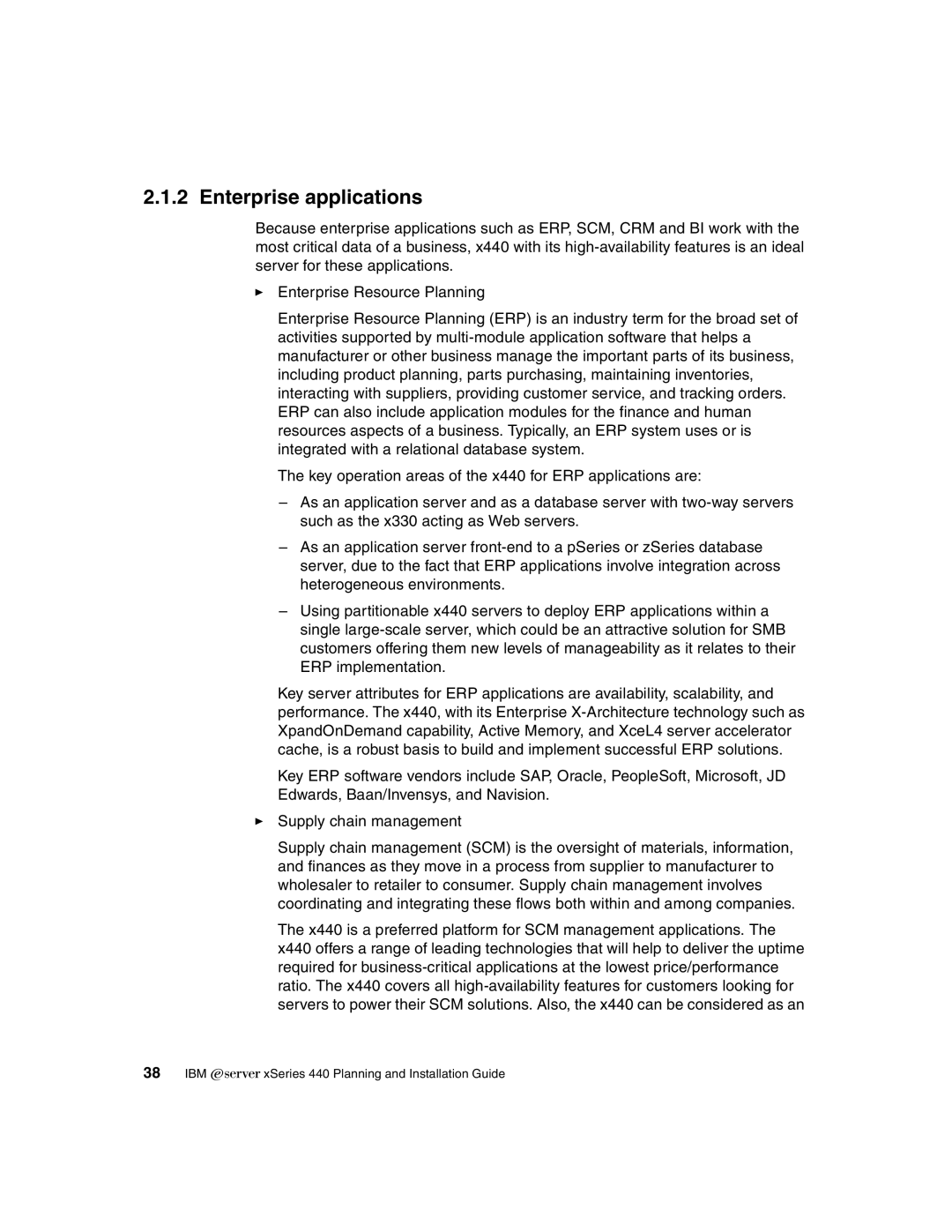 IBM 440 manual Enterprise applications 