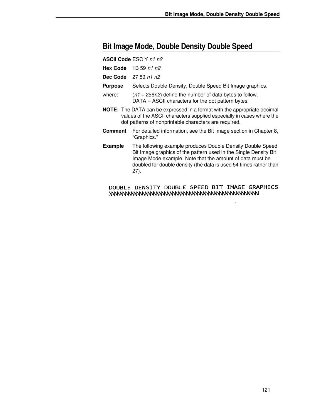 IBM 4400 manual Bit Image Mode, Double Density Double Speed 