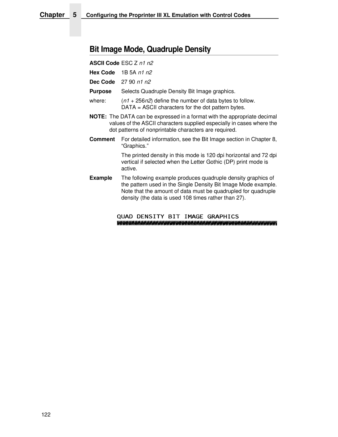 IBM 4400 manual Bit Image Mode, Quadruple Density 