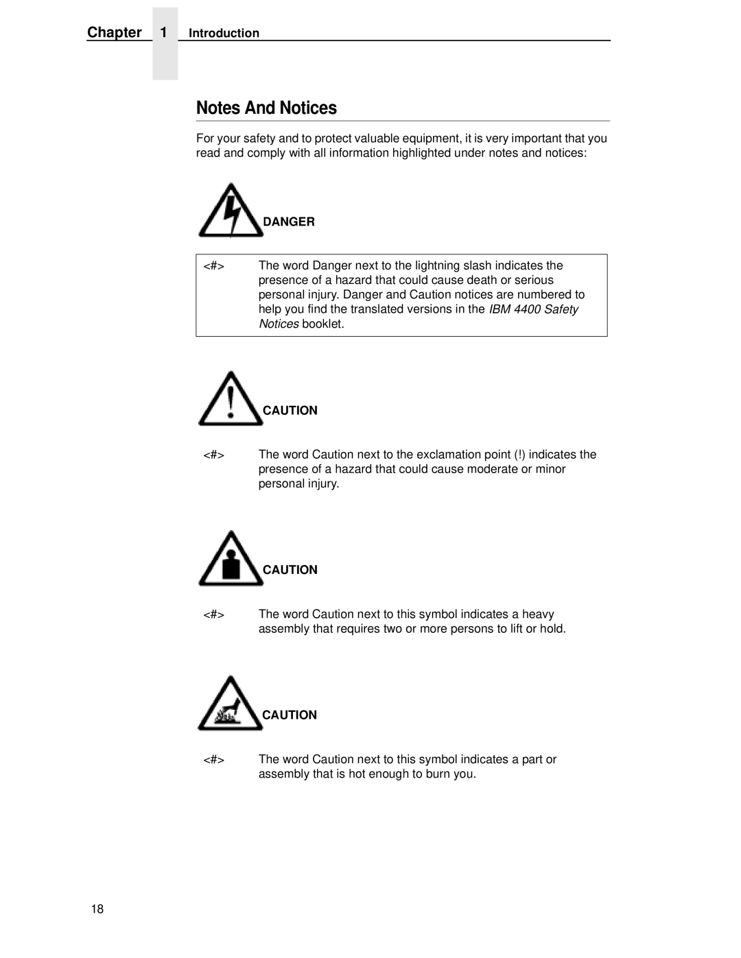 IBM 4400 manual Introduction 