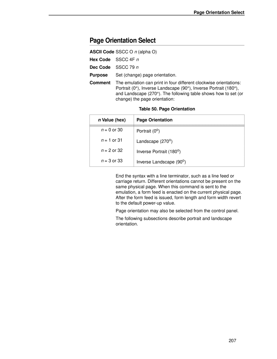 IBM 4400 manual Orientation Select 