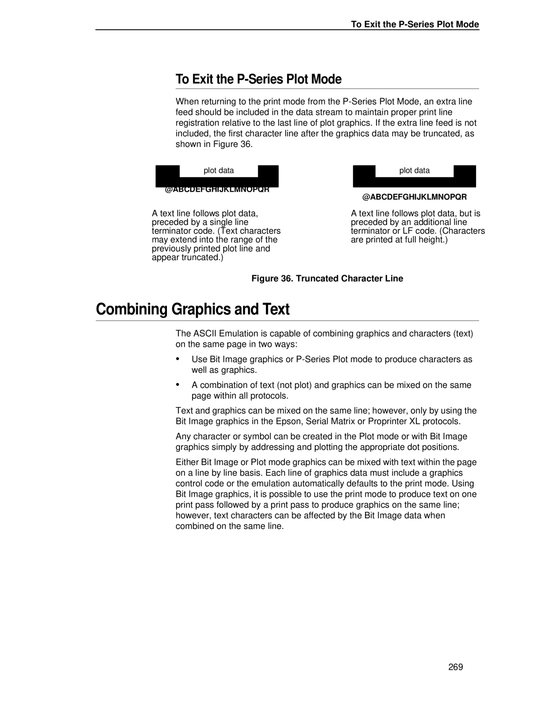 IBM 4400 manual To Exit the P-Series Plot Mode 