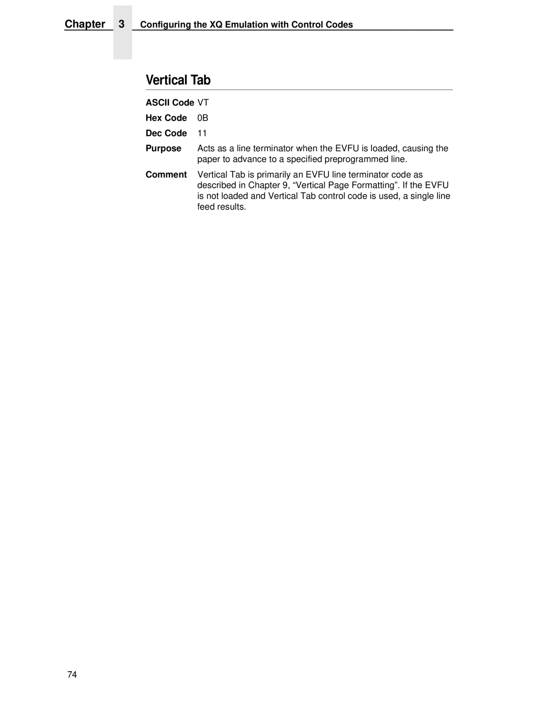 IBM 4400 manual Vertical Tab 