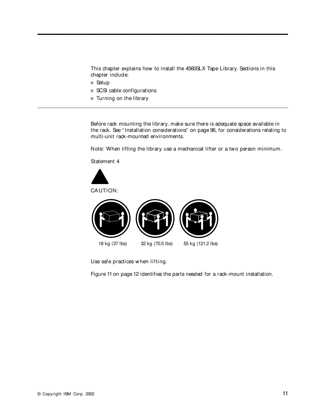 IBM 4560SLX warranty Installation, Setup 