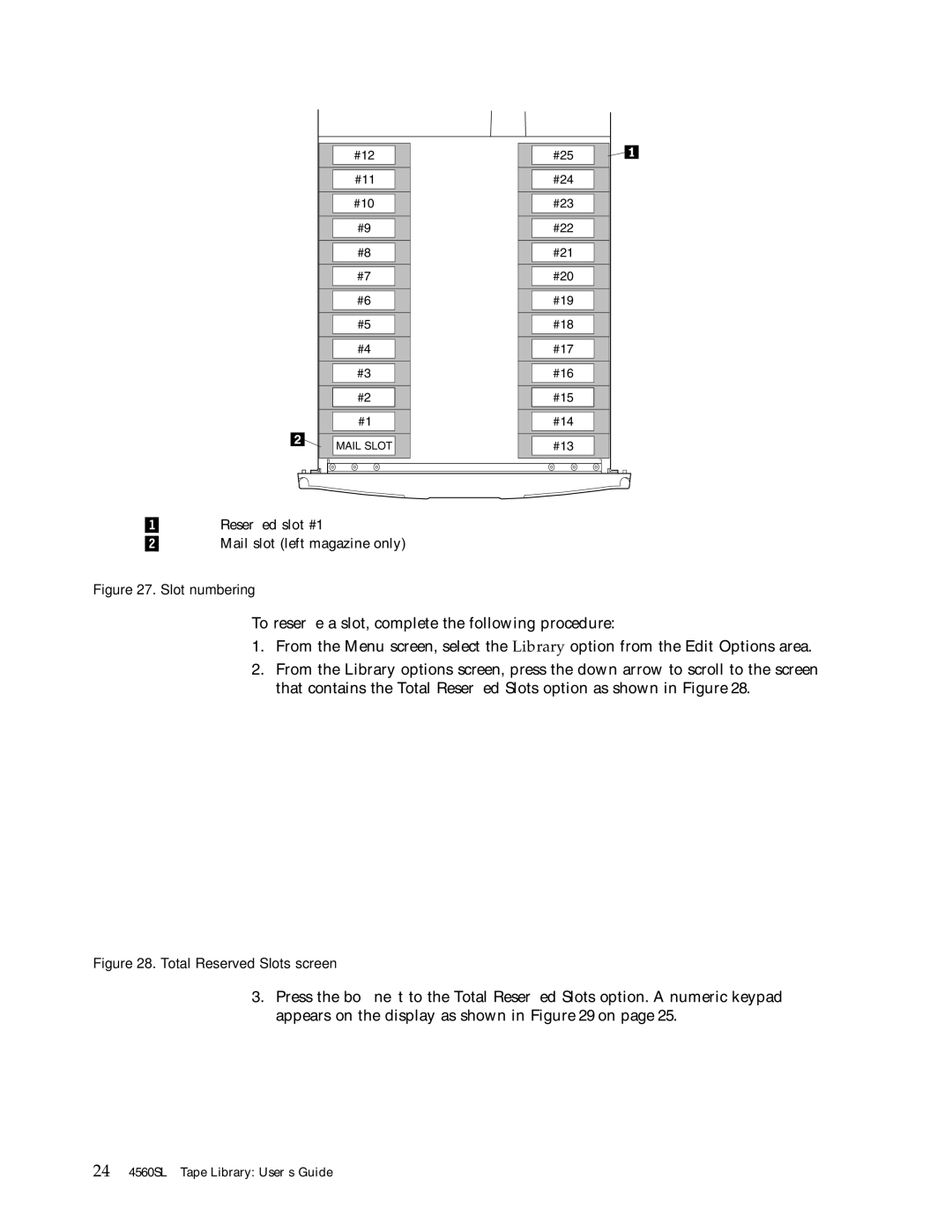 IBM 4560SLX warranty Slot numbering 