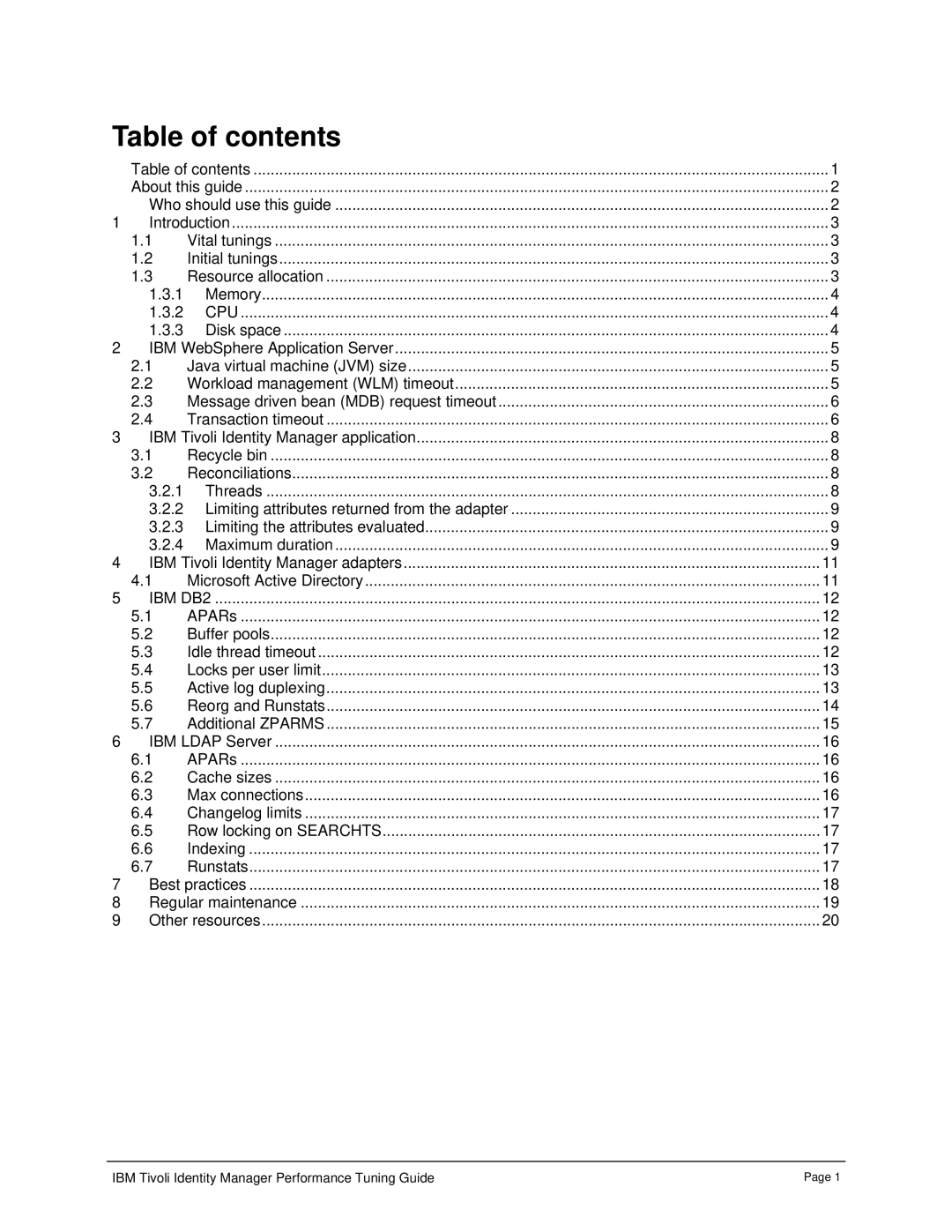 IBM 4.6 manual Table of contents 