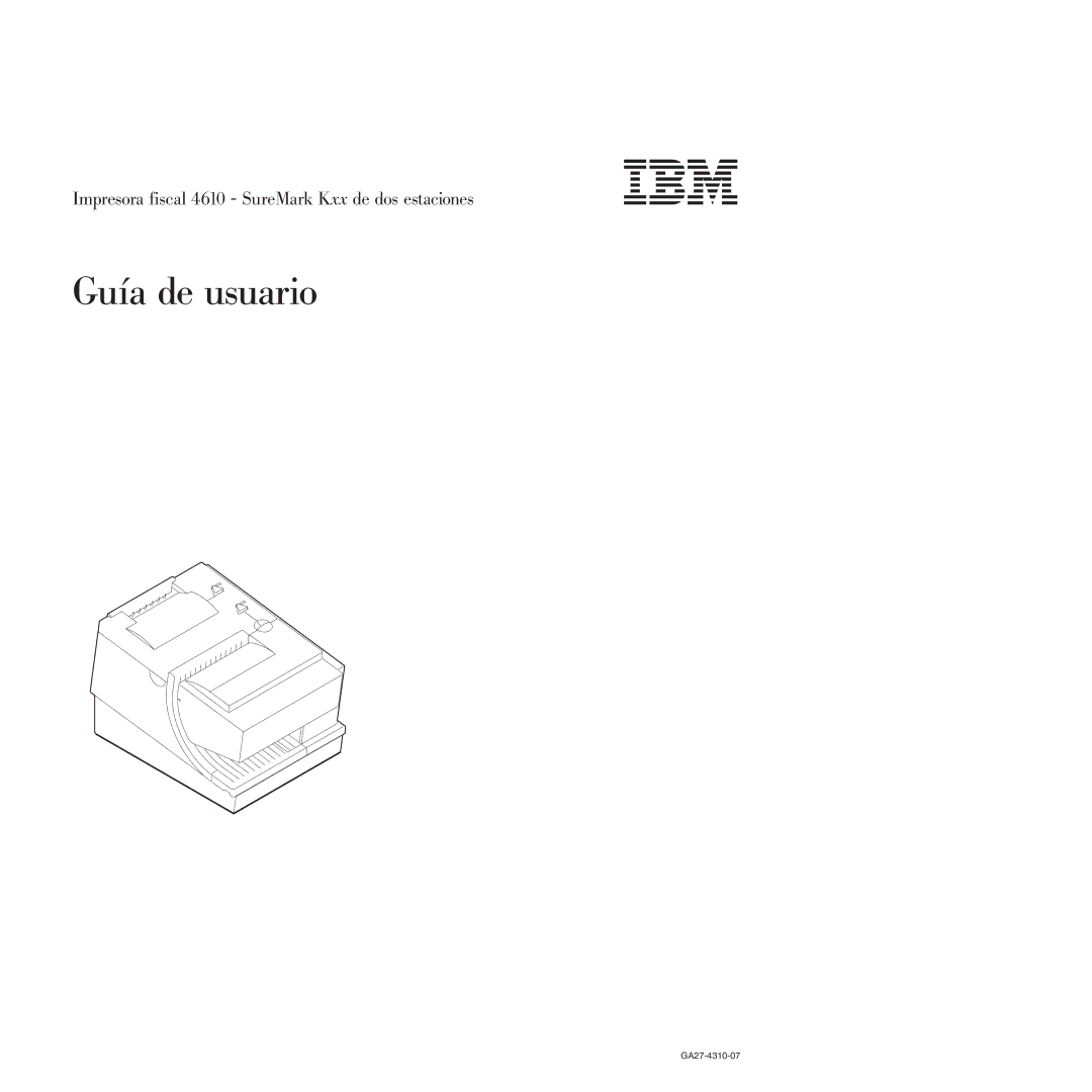 IBM 4610 manual Guía de usuario 