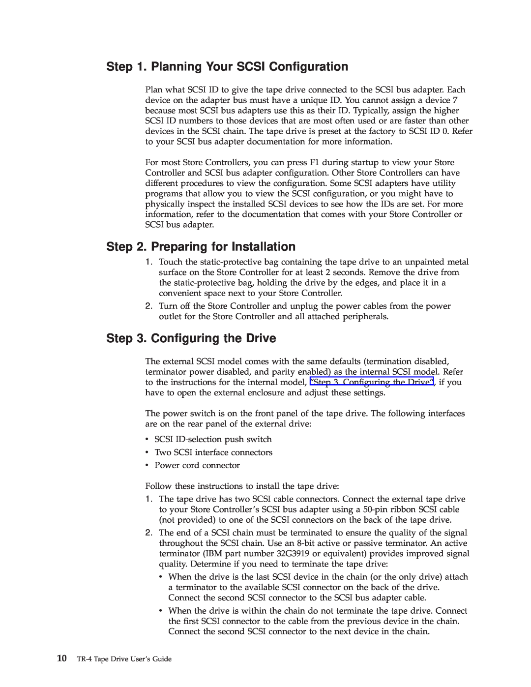 IBM 4690 manual Conguring the Drive, Planning Your SCSI Conguration, Preparing for Installation 