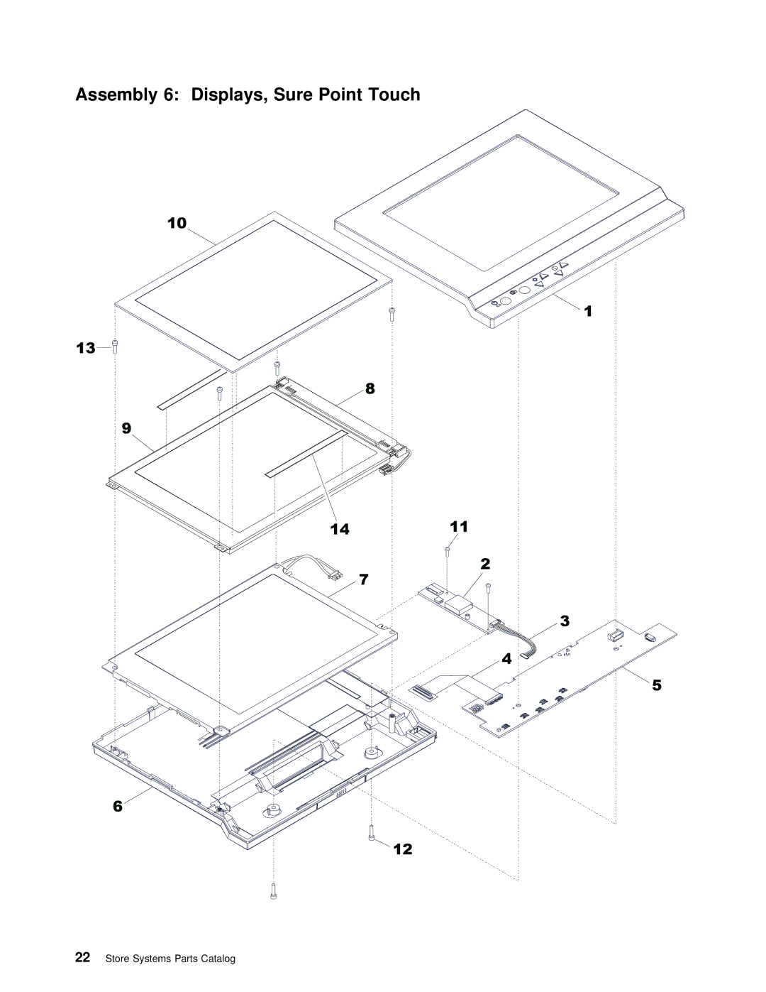 IBM 4693 DBCS FAMILY, 4694 DBCS FAMILY manual Assembly 6 Displays, Sure Point Touch 