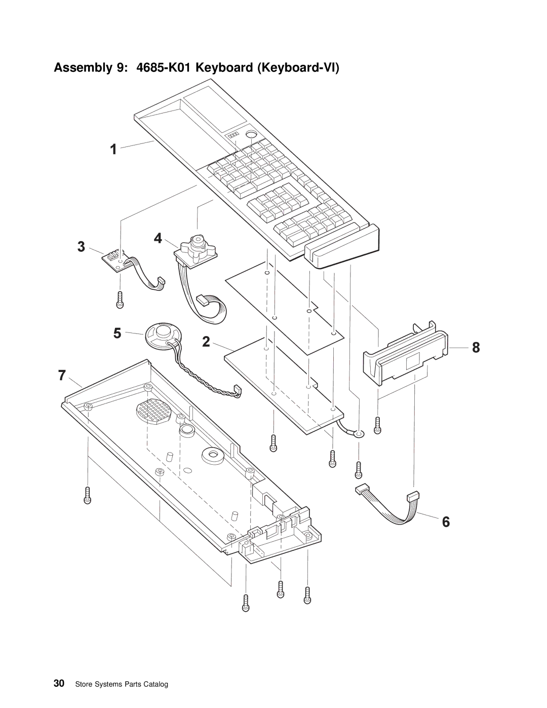 IBM 4693 DBCS FAMILY, 4694 DBCS FAMILY manual Assembly 9 4685-K01 Keyboard Keyboard-VI 