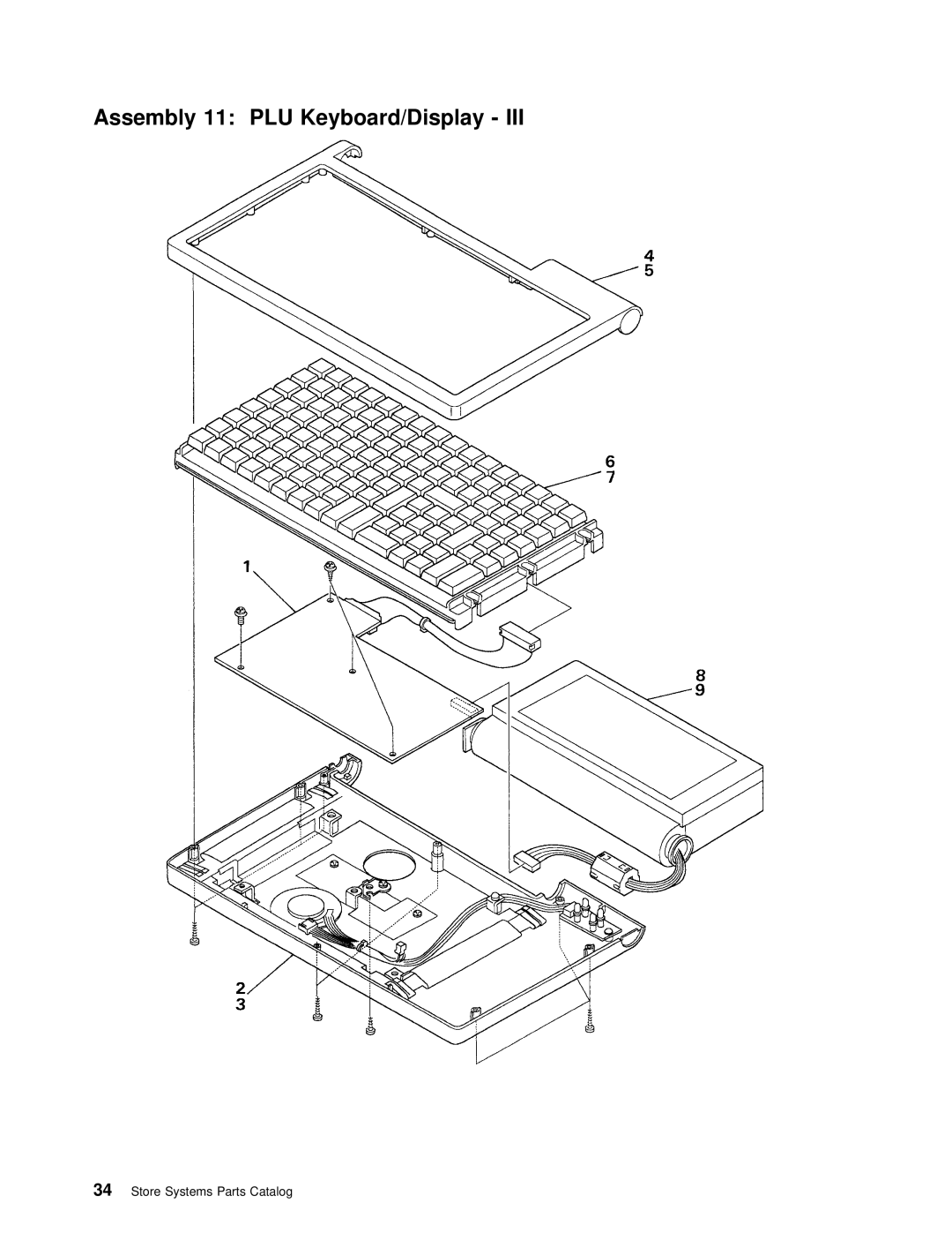 IBM 4693 DBCS FAMILY, 4694 DBCS FAMILY manual Assembly 11 PLU Keyboard/Display 