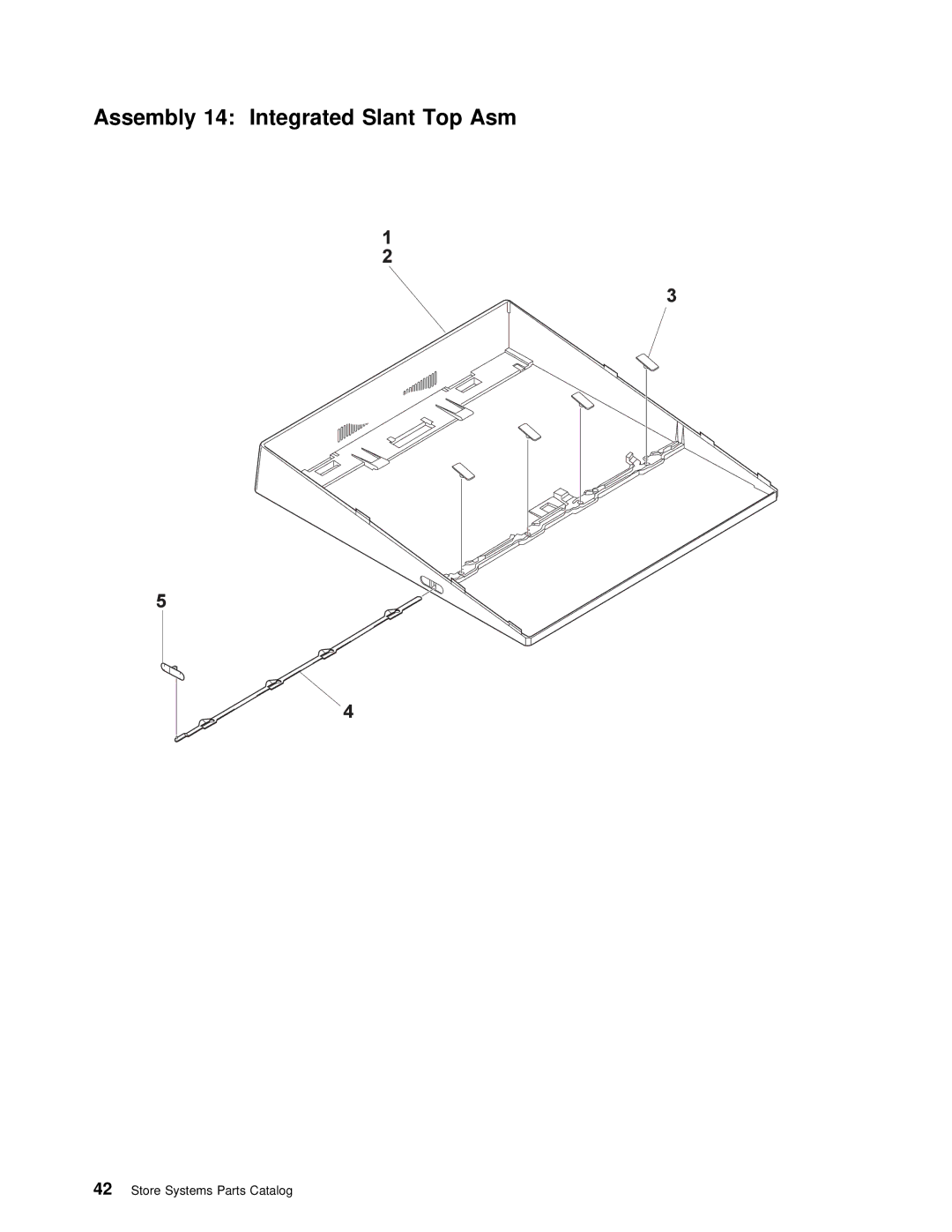 IBM 4693 DBCS FAMILY, 4694 DBCS FAMILY manual Assembly 14 Integrated Slant Top Asm 