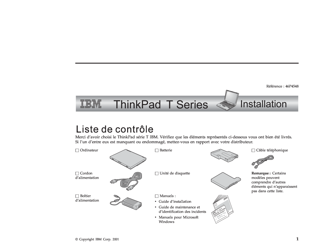 IBM setup guide Référence 46P4548 