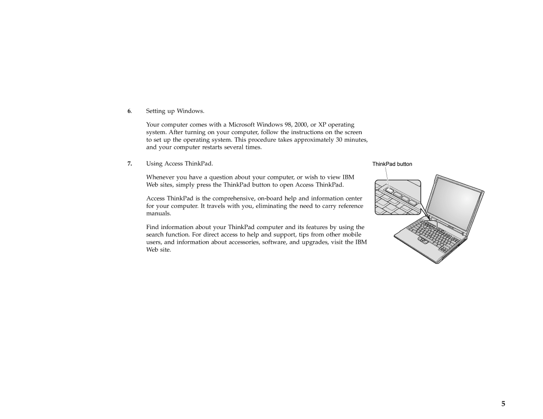 IBM 46P4842 setup guide Setting up Windows 