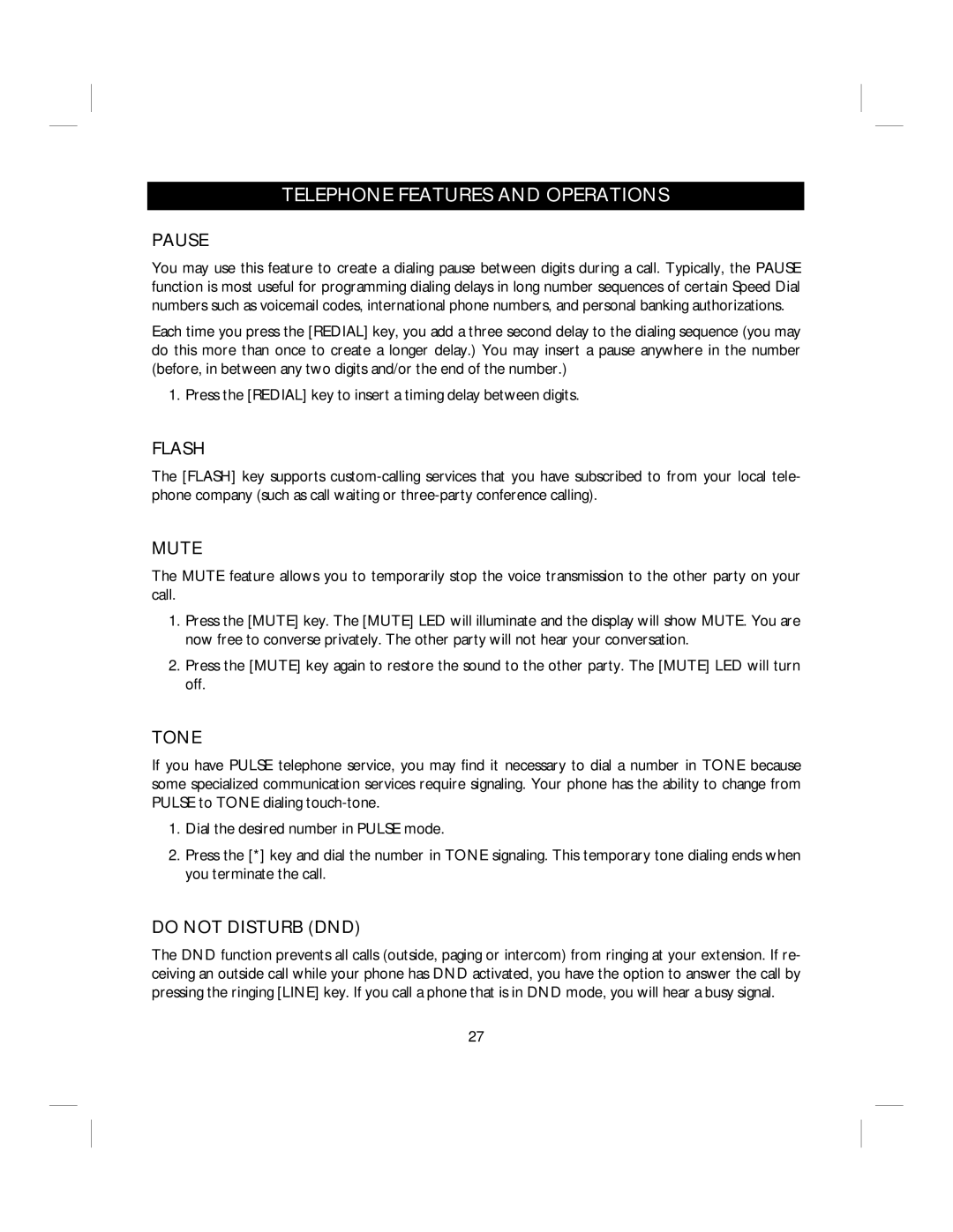 IBM 4900, 412CID installation and operation guide Telephone Features and Operations 