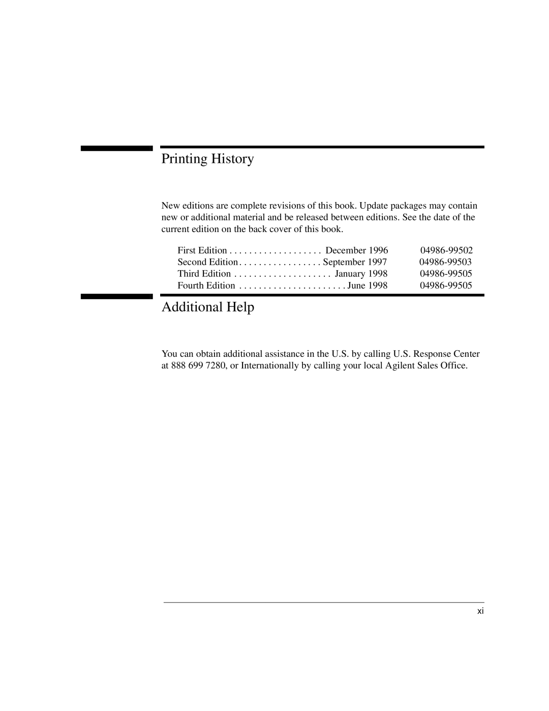 IBM 4986B LanProbe manual Printing History, Additional Help 