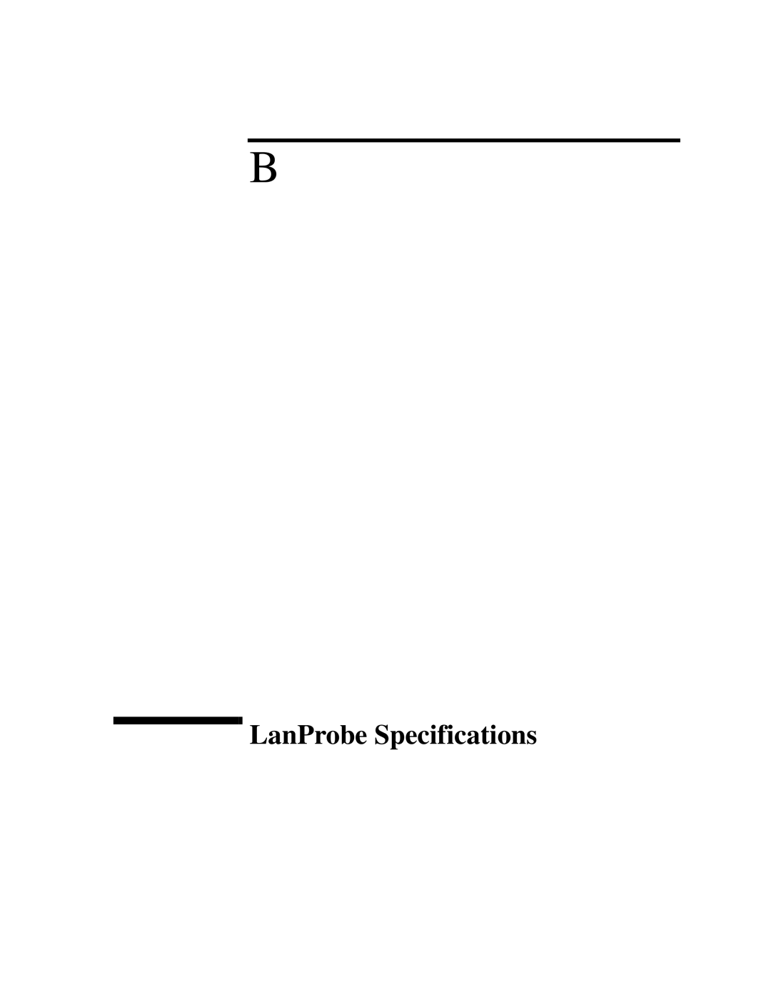 IBM 4986B LanProbe manual LanProbe Specifications 