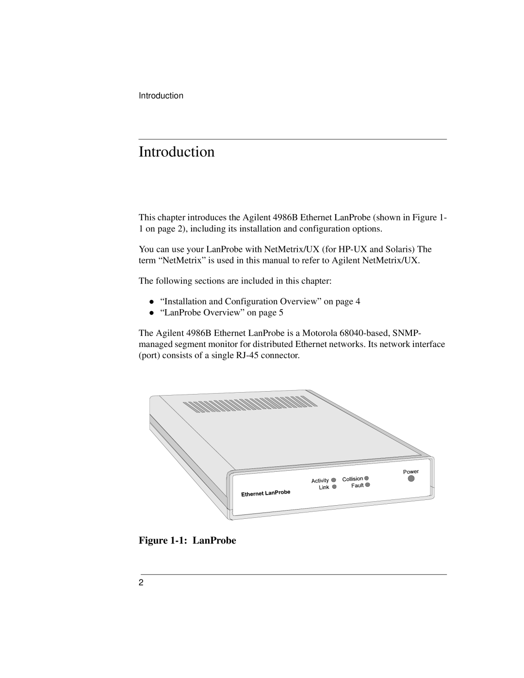 IBM 4986B LanProbe manual Introduction, 1 LanProbe 