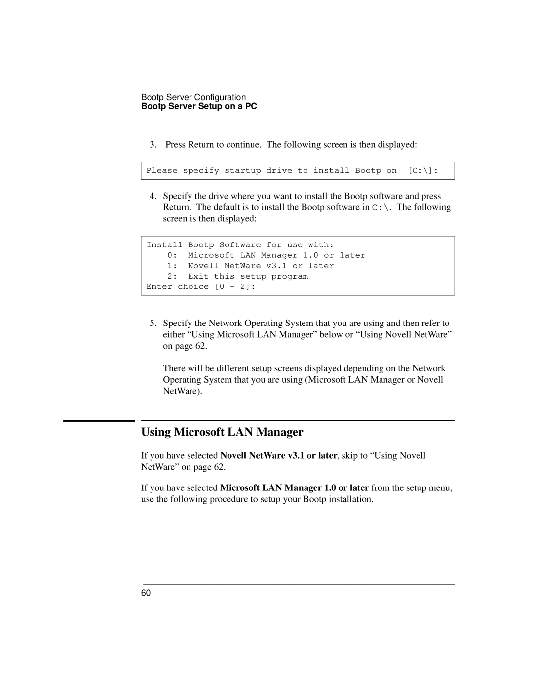 IBM 4986B LanProbe manual Using Microsoft LAN Manager 