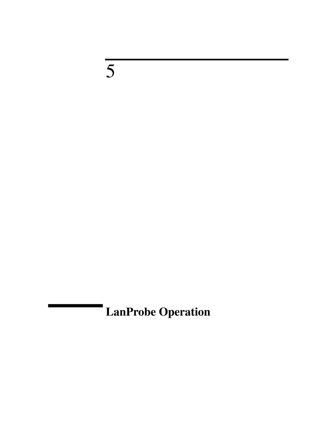 IBM 4986B LanProbe manual LanProbe Operation 