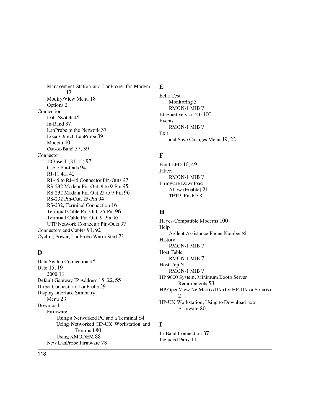 IBM 4986B LanProbe manual 118 