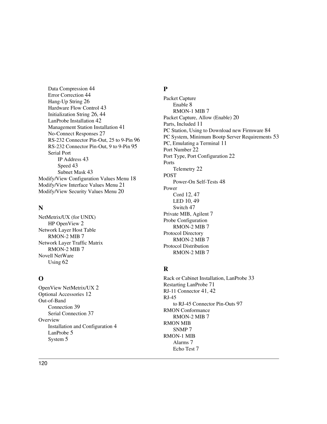 IBM 4986B LanProbe manual 120 