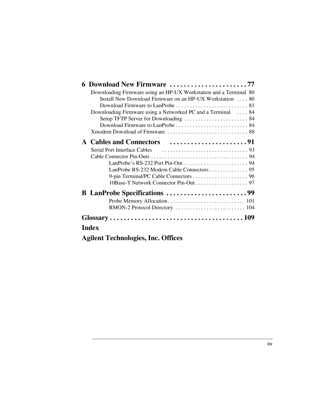 IBM 4986B LanProbe manual Download New Firmware, Cables and Connectors, LanProbe Specifications 