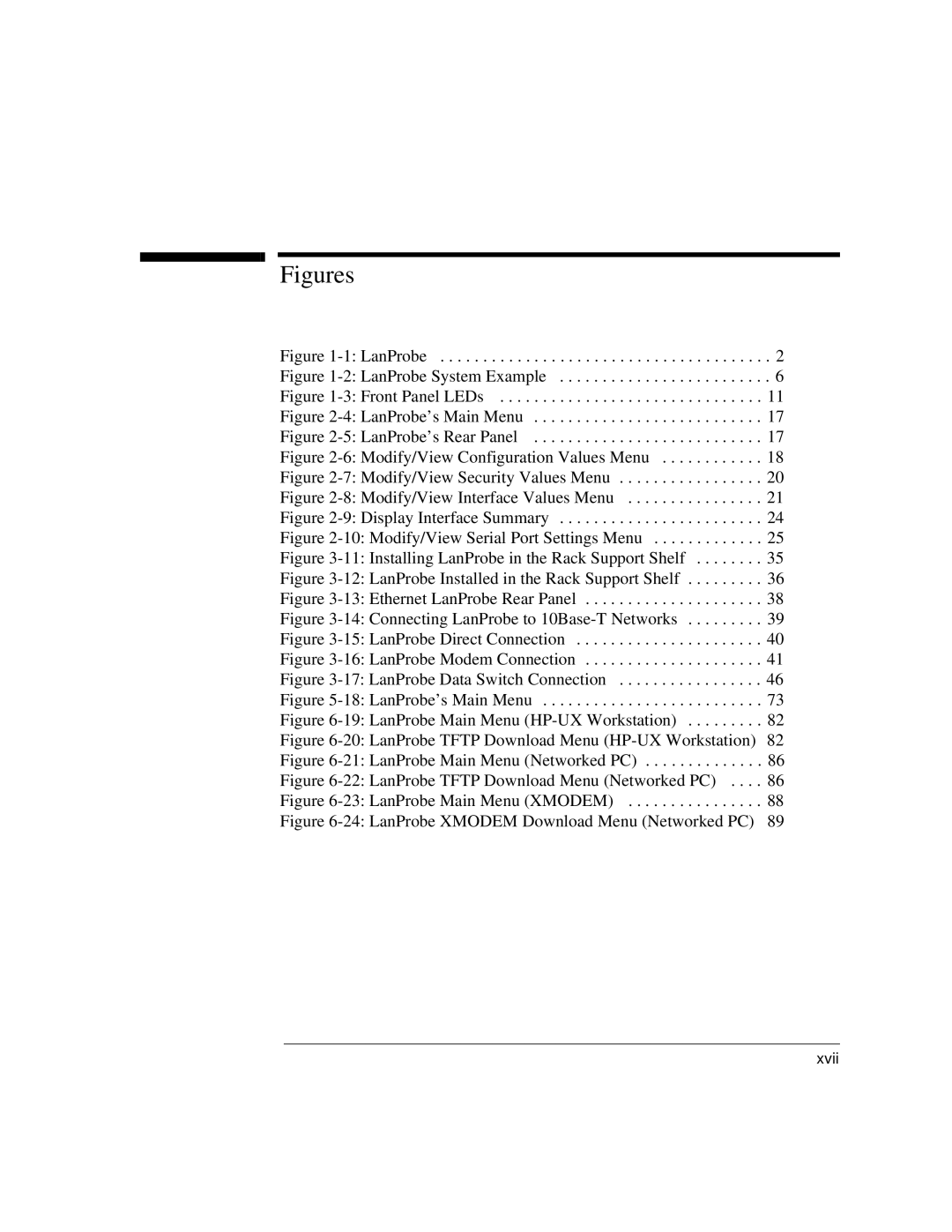 IBM 4986B LanProbe manual Figures 