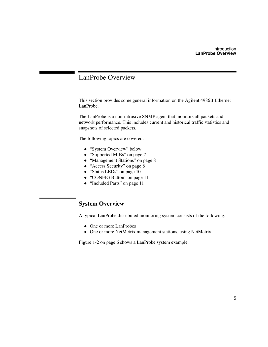 IBM 4986B LanProbe manual LanProbe Overview, System Overview 