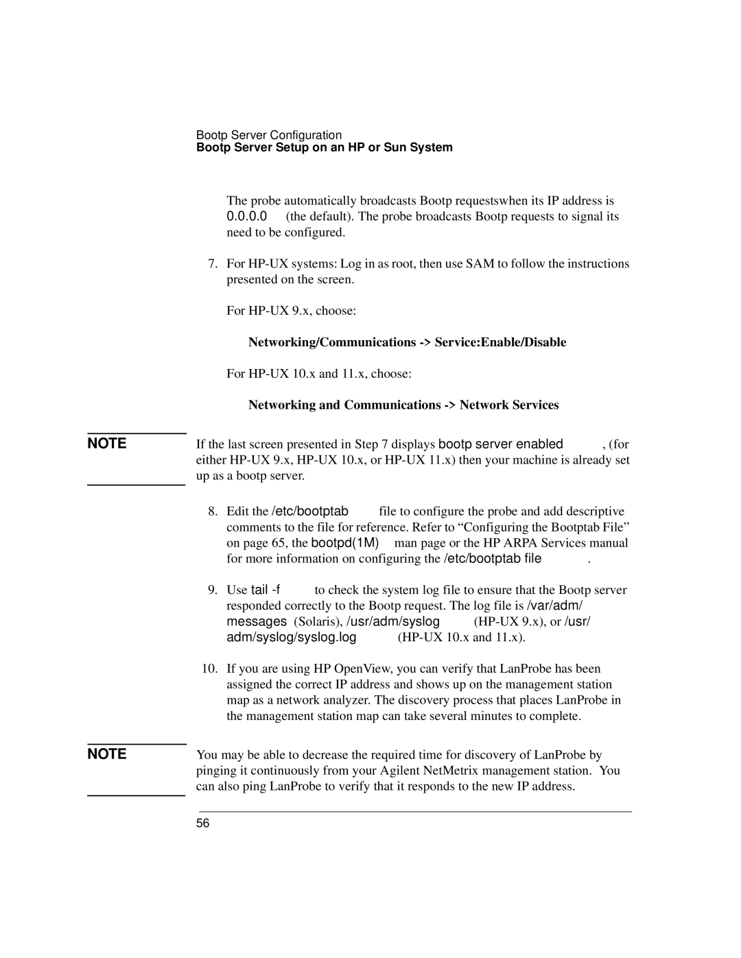 IBM 4986B LanProbe manual Networking/Communications ServiceEnable/Disable, Networking and Communications Network Services 