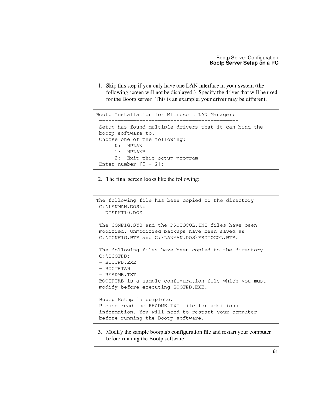 IBM 4986B LanProbe manual Final screen looks like the following 